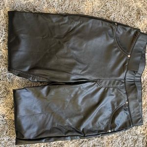 Black pleather pants